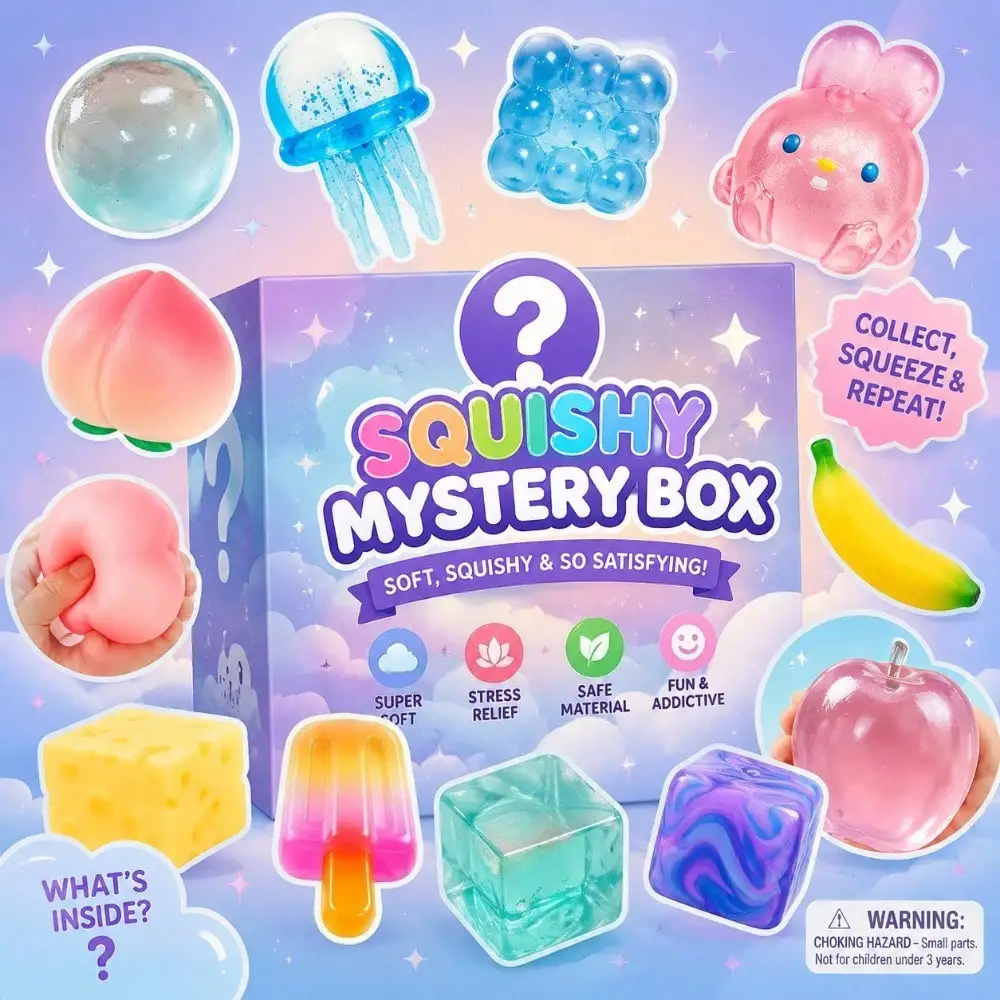 Surprise Fidget Toy Box – Cute Food & Animal Squishies, Slow Rebound Stress Relief Toys
Surprise Fidget Toy Box – Cute Food & Animal Squishies, Slow Rebound Stress Relief Toys