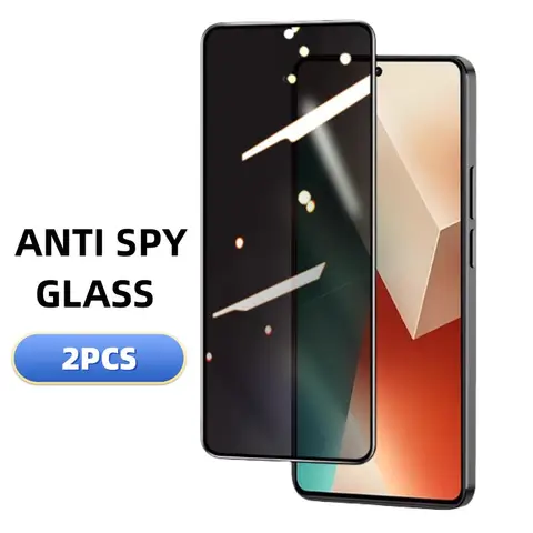 2PCS Privacy Screen Protector for Xiaomi Redmi Note 14 14S 13 12 11 10 13 Pro Plus 5G  Anti-spy Glass for Redmi 12 13C 14C GLASS