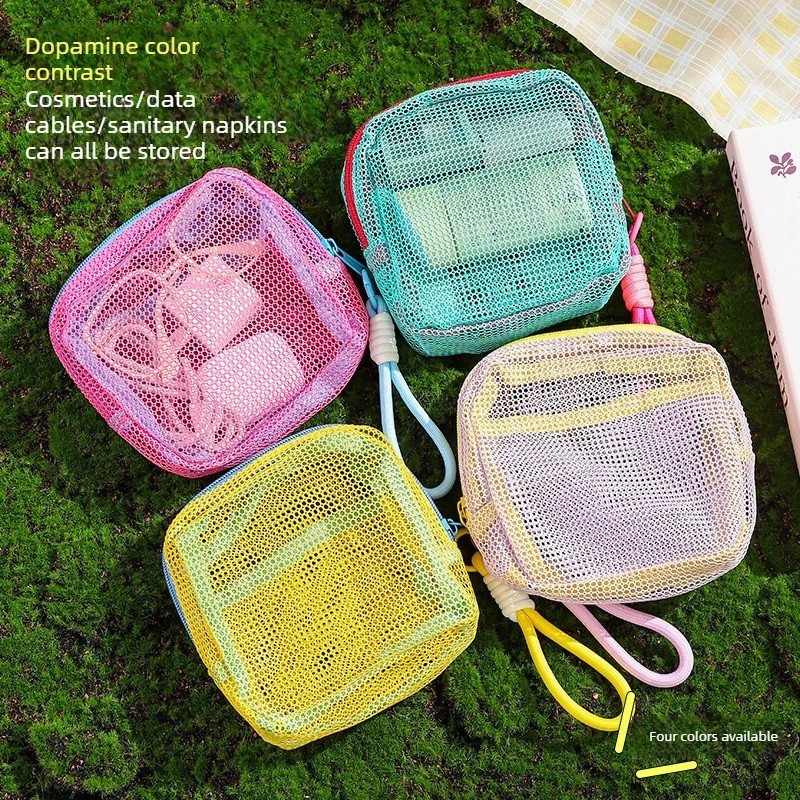 Mini Large Capacity Mesh Makeup Bag Dopamine Mesh Fabric Tofu Bag Women's Mouth Red EnvelopeStorage Bag for Travelling Shoping
Mini Large Capacity Mesh Makeup Bag Dopamine Mesh Fabric Tofu Bag Women's Mouth Red EnvelopeStorage Bag for Travelling Shoping