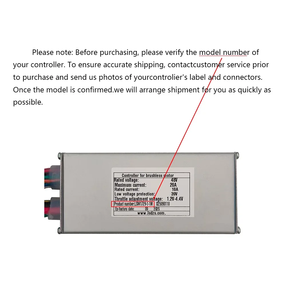 Nulkomma 48V 20A Brushless Motor Controller Electric Bike Speed Kit LSW1729-1-1M for Electric Scooters Fat Bike MTB Accessories
Nulkomma 48V 20A Brushless Motor Controller Electric Bike Speed Kit LSW1729-1-1M for Electric Scooters Fat Bike MTB Accessories