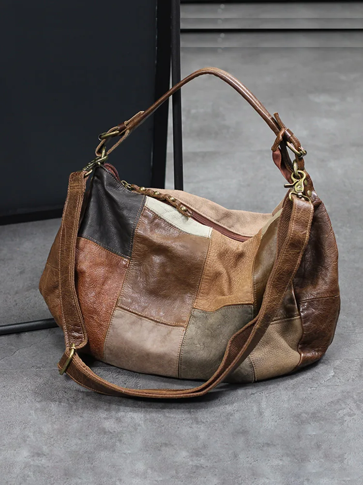 Retro Hong Kong Style Soft Cowhide Leather Women's Bag Fashionable Color Block Handmade Casual Top Layer Leather Shoulder Cro...
Retro Hong Kong Style Soft Cowhide Leather Women's Bag Fashionable Color Block Handmade Casual Top Layer Leather Shoulder Cro...