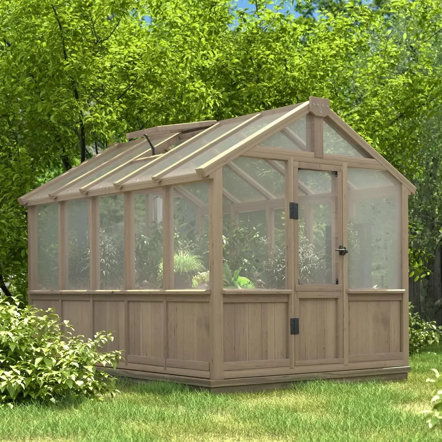 6x10 FT Green House for Outdoor, 6MM Thick Polycarbonate Panel Wooden Walk-in Greenhouse Kit with Lockable Door
6x10 FT Green House for Outdoor, 6MM Thick Polycarbonate Panel Wooden Walk-in Greenhouse Kit with Lockable Door