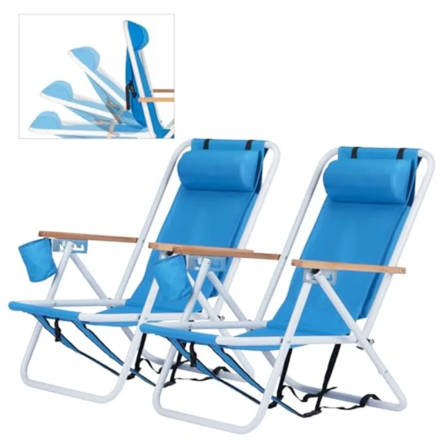 Folding Beach Chair Adjustable Headrest w/4 Flexible Tilt Angle Cup Holder Portable High Strength Cleanable Fabric for Sand Cam
Folding Beach Chair Adjustable Headrest w/4 Flexible Tilt Angle Cup Holder Portable High Strength Cleanable Fabric for Sand Cam
