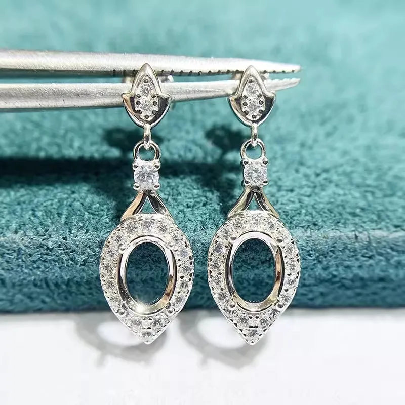 MeiBaPJ 5mm*7mm Elliptic Stones DIY 925 Silver Empty Holder Fashion Stud Earrings Fine Charm Party Jewelry for Women
MeiBaPJ 5mm*7mm Elliptic Stones DIY 925 Silver Empty Holder Fashion Stud Earrings Fine Charm Party Jewelry for Women