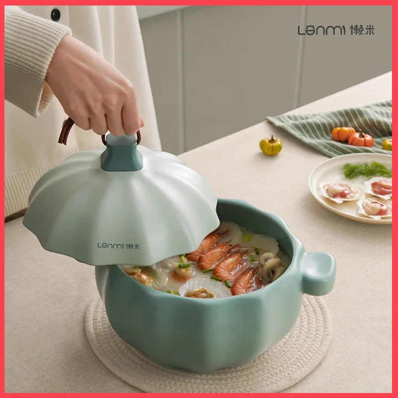LANMI 3.5L Soup Pot with Ceramic Lid Pumpkin Shape Stew Pot High Temperature Non Cracking Soup Pot Kitchen Cooking Pan in Stock
LANMI 3.5L Soup Pot with Ceramic Lid Pumpkin Shape Stew Pot High Temperature Non Cracking Soup Pot Kitchen Cooking Pan in Stock