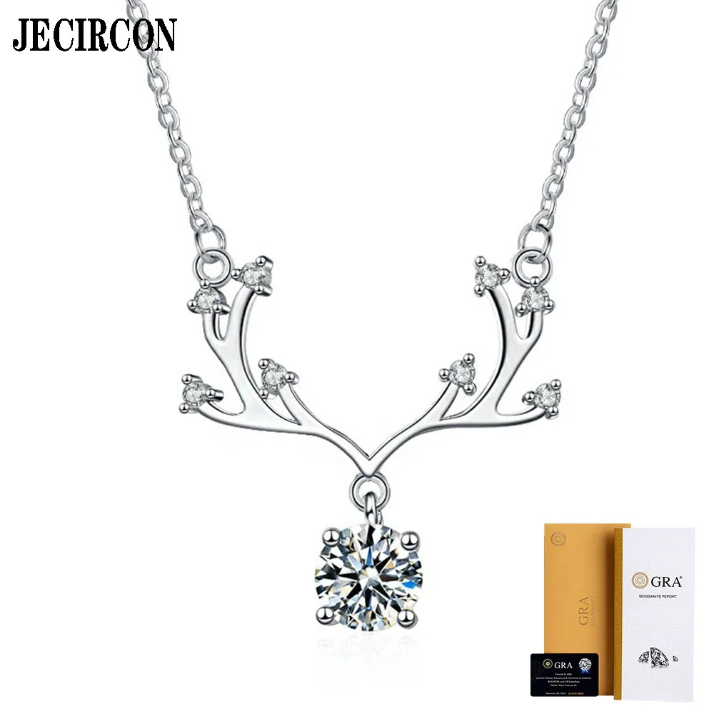 JECIRCON S925 Sterling Silver Necklace for Women European and American Simple Trendy Small Elk Antler Pendant Clavicle Chain 1ct
JECIRCON S925 Sterling Silver Necklace for Women European and American Simple Trendy Small Elk Antler Pendant Clavicle Chain 1ct
