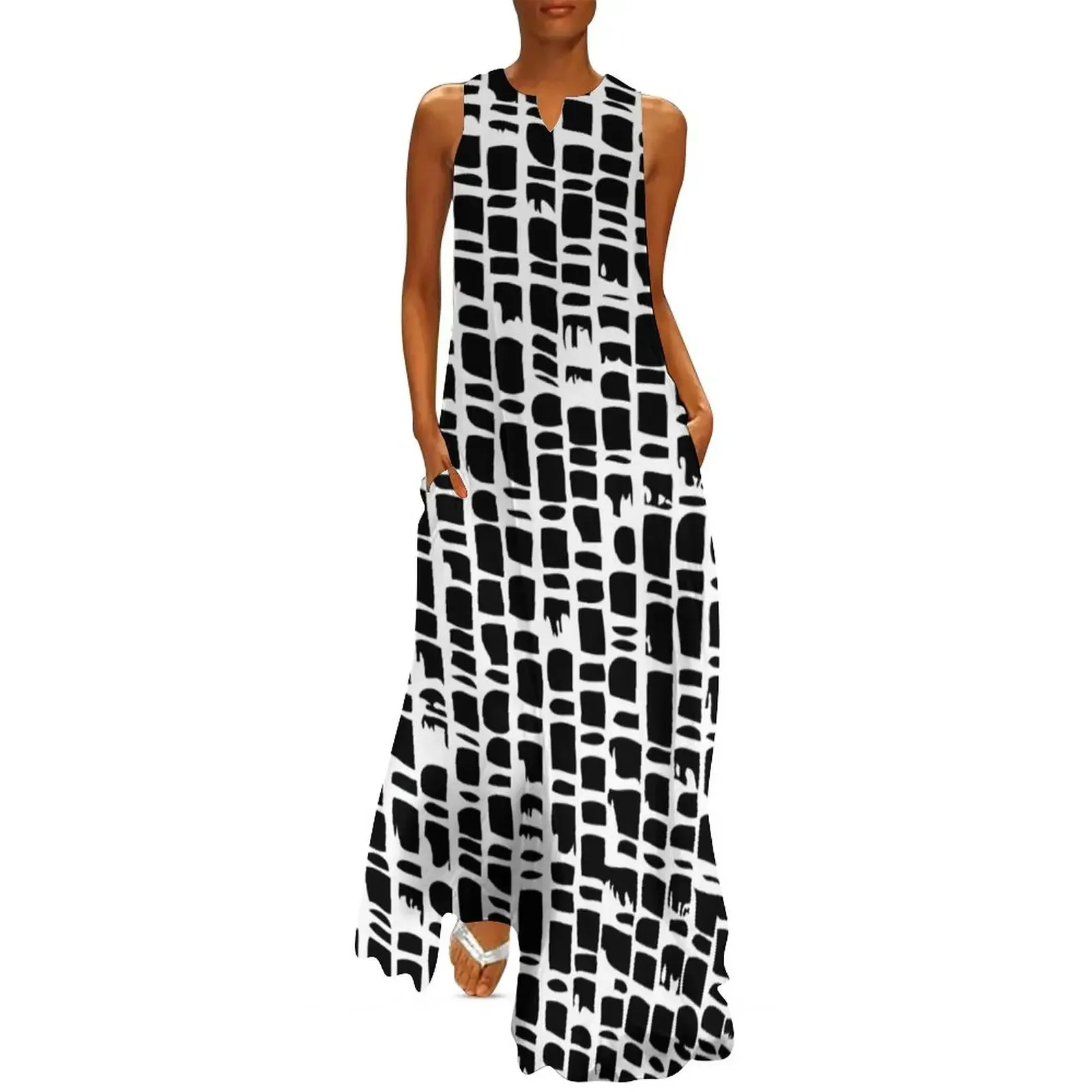 Abstract Black and White Block Box Pattern Long Dress prom dress 2025 Long veiled dresses Dress
Abstract Black and White Block Box Pattern Long Dress prom dress 2025 Long veiled dresses Dress