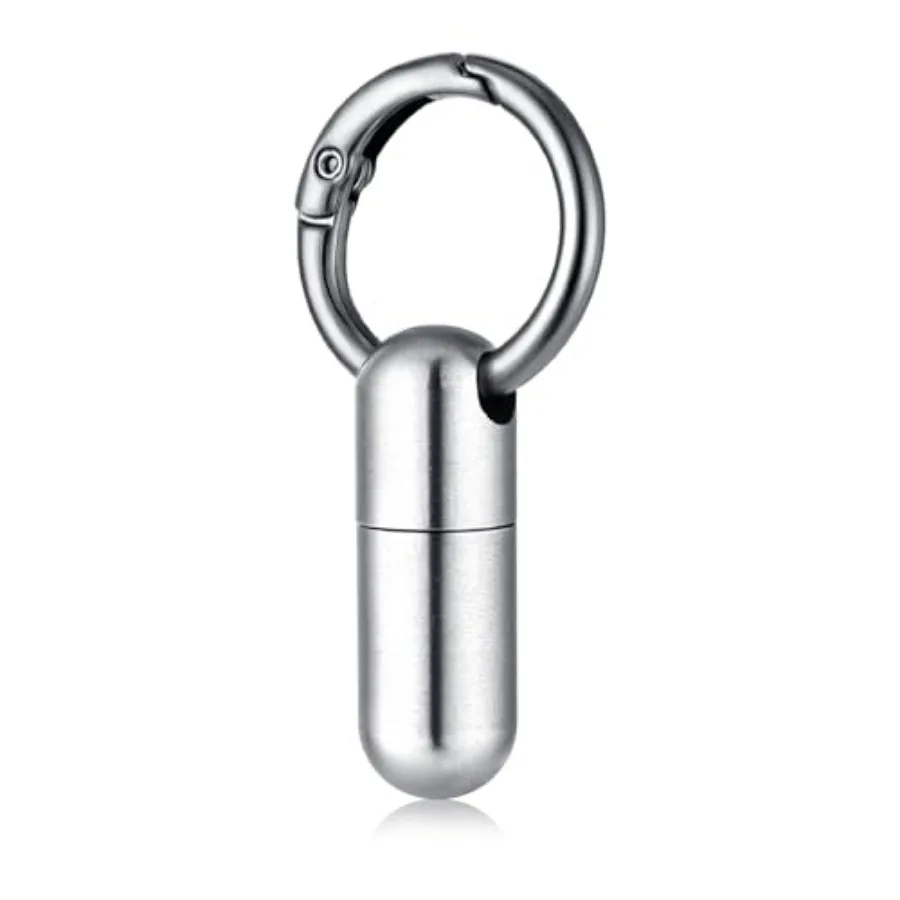 Small Pill Case Keychain Portable Waterproof Titanium Pocket Pill Organizer Tiny Pill Holder Bottle Carabiner Clip Pill Holder
Small Pill Case Keychain Portable Waterproof Titanium Pocket Pill Organizer Tiny Pill Holder Bottle Carabiner Clip Pill Holder