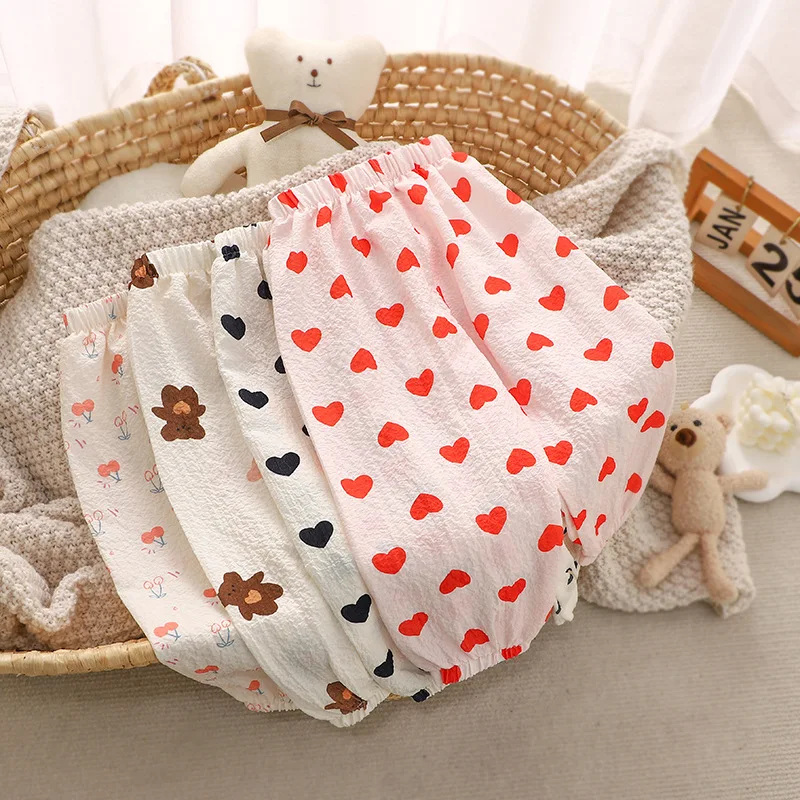Baby Girls Summer Anti-Mosquito Pants Heart Bear Cherry Printed Baby Girls Pants Thin Breathable Outdoor Children Girls Pants
Baby Girls Summer Anti-Mosquito Pants Heart Bear Cherry Printed Baby Girls Pants Thin Breathable Outdoor Children Girls Pants