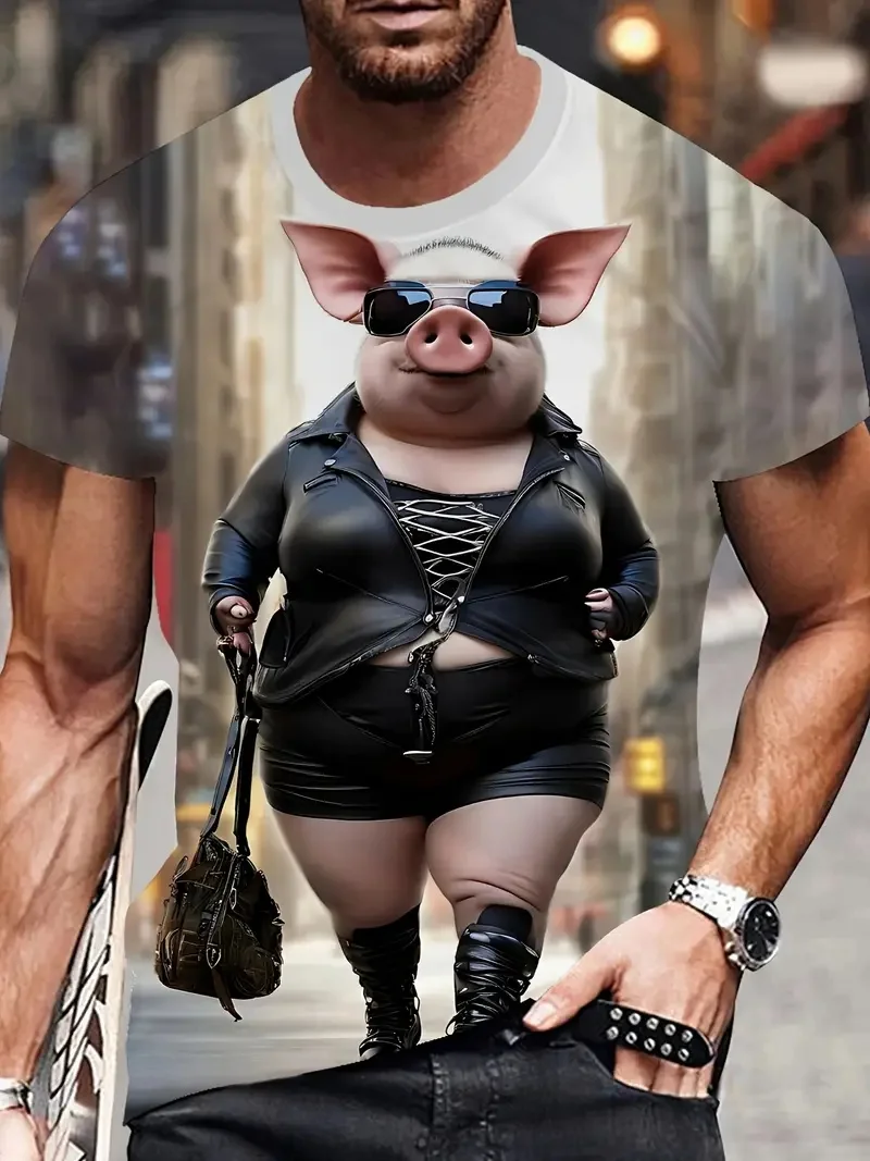 Full Print Men's Funny Pig Graphic T-Shirt Clothes Summer Short Sleeve Round Neck Casual T Shirts Top Men Novelty Animal Tshirts
Full Print Men's Funny Pig Graphic T-Shirt Clothes Summer Short Sleeve Round Neck Casual T Shirts Top Men Novelty Animal Tshirts