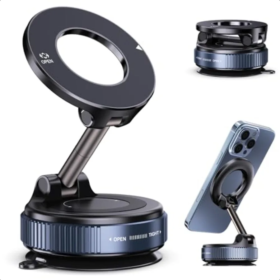 Vacuum Magnetic Suction Phone Holder Foldable and Retractable HandsFree Suction Cup Phone Mount for Car Gym Mirror Smooth Surfa
Vacuum Magnetic Suction Phone Holder Foldable and Retractable HandsFree Suction Cup Phone Mount for Car Gym Mirror Smooth Surfa