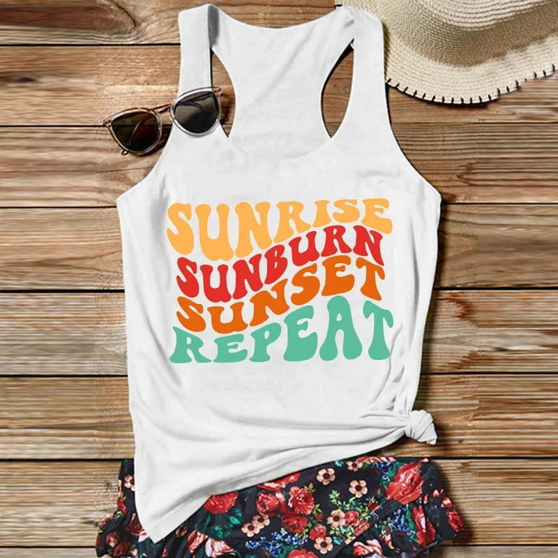 Sunrise Sunset Tops Women's Summer Tank Top Beach Women Clothing Pink Vacation White Tank Tops Sexy m
Sunrise Sunset Tops Women's Summer Tank Top Beach Women Clothing Pink Vacation White Tank Tops Sexy m