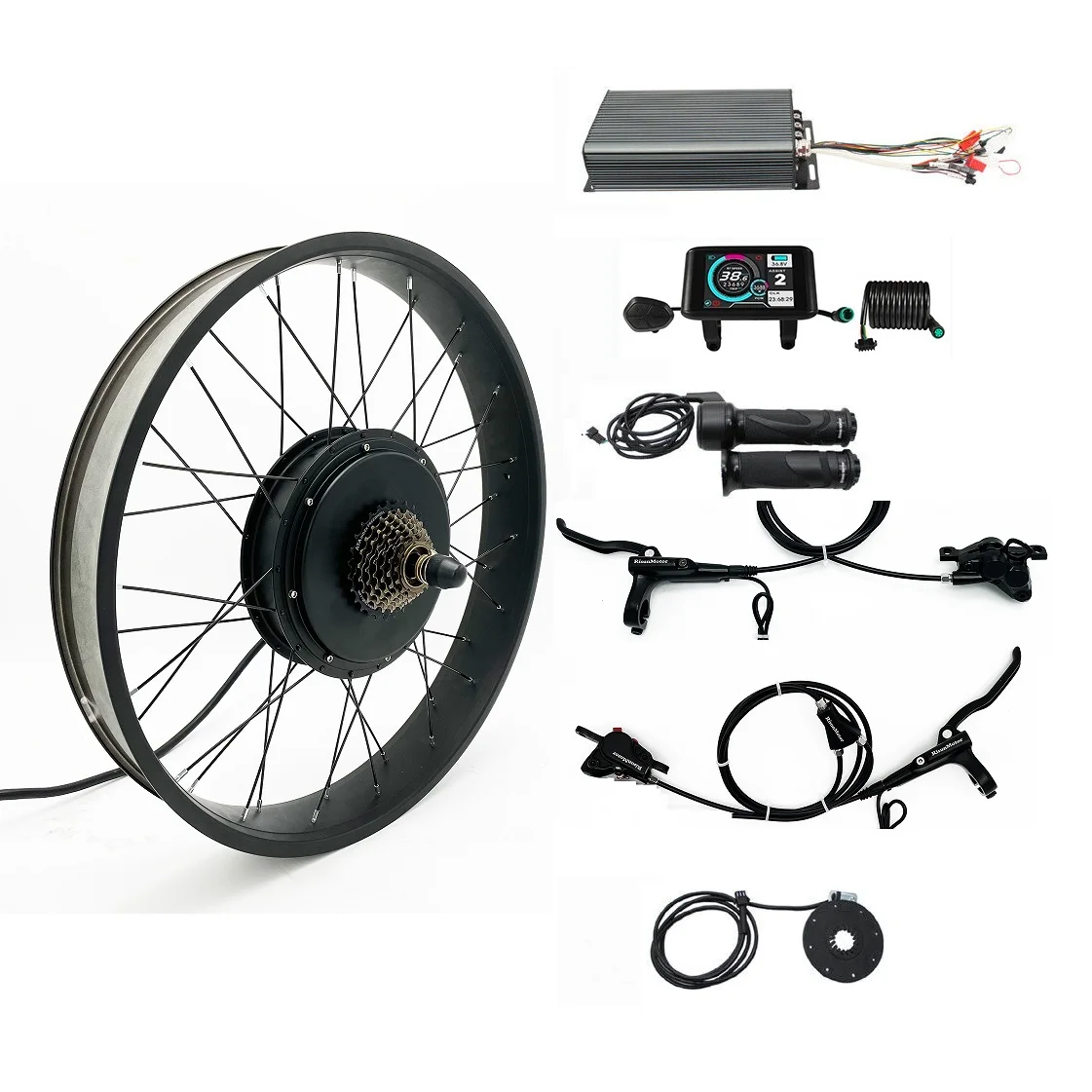 Most Powerful Fastest 48-72V 3000-5000W Hub Motor 20/24/26x4.0" 175mm 190mm Electric Fat Wheel Rear Wheel Ebike Conversion Kits
Most Powerful Fastest 48-72V 3000-5000W Hub Motor 20/24/26x4.0" 175mm 190mm Electric Fat Wheel Rear Wheel Ebike Conversion Kits