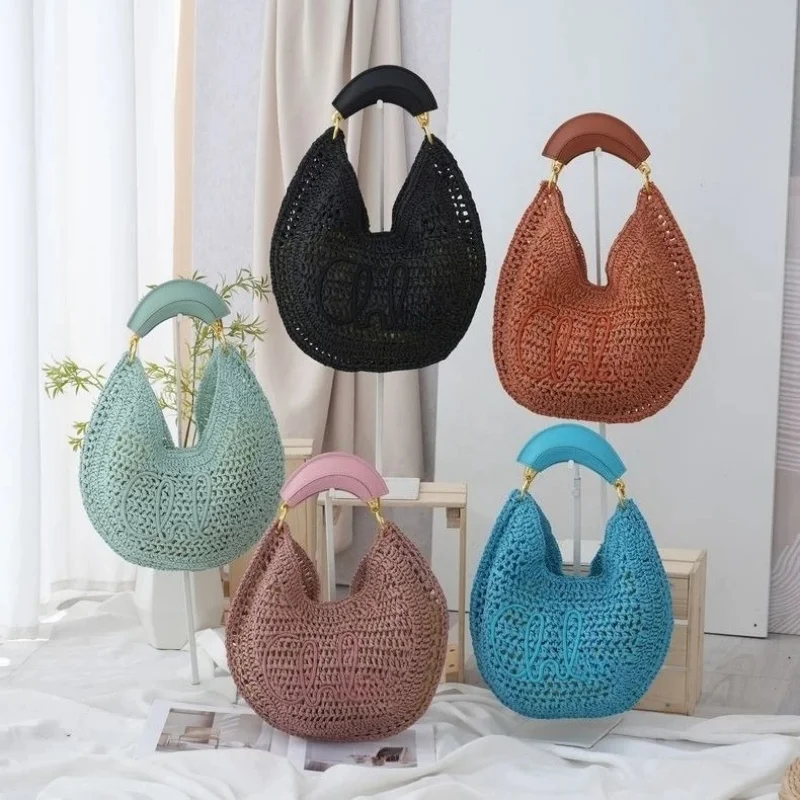 2026 New Summer Straw Woven Bag Crescent Shape Hollow Design Large Capacity Underarm Shoulder Bag for Women Beach Vacation Brown
2026 New Summer Straw Woven Bag Crescent Shape Hollow Design Large Capacity Underarm Shoulder Bag for Women Beach Vacation Brown