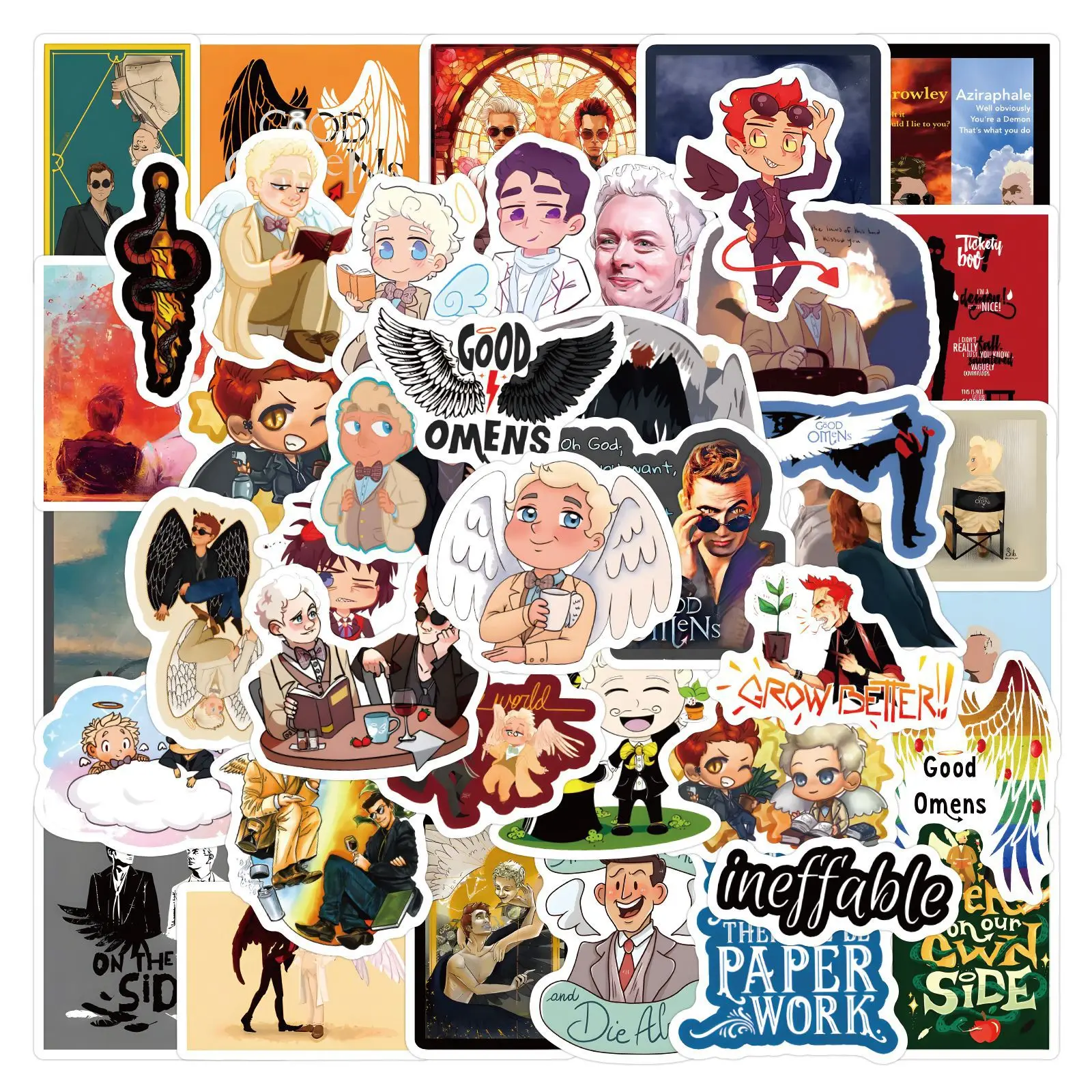 10/30/50/110PCS Good Omen Cartoon Stickers TV Graffiti Decals Scrapbook Luggage Laptop Guitar Car Bike Skateboard Sticker Toy
10/30/50/110PCS Good Omen Cartoon Stickers TV Graffiti Decals Scrapbook Luggage Laptop Guitar Car Bike Skateboard Sticker Toy