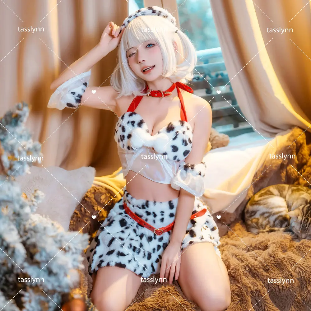 Puppy Love Spotted Dog Cosplay Costume Women Kawaii Plush Coat Sexy Set Anime Cosplay Halloween Costumes for Women
Puppy Love Spotted Dog Cosplay Costume Women Kawaii Plush Coat Sexy Set Anime Cosplay Halloween Costumes for Women