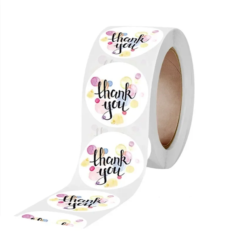 500piece 1 inch sticker white label Black Roll sealing stickersThank you flower pattern letter red round 25*25MM
500piece 1 inch sticker white label Black Roll sealing stickersThank you flower pattern letter red round 25*25MM
