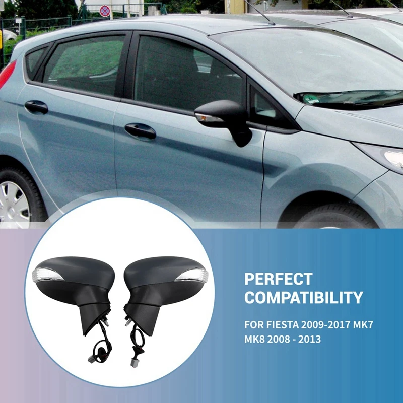 Автомобильное зеркало боковой двери в сборе для Ford Fiesta Mk7 Mk8 2008-2013, зеркало заднего вида для наружной двери с сигналом поворота
Автомобильное зеркало боковой двери в сборе для Ford Fiesta Mk7 Mk8 2008-2013, зеркало заднего вида для наружной двери с сигналом поворота