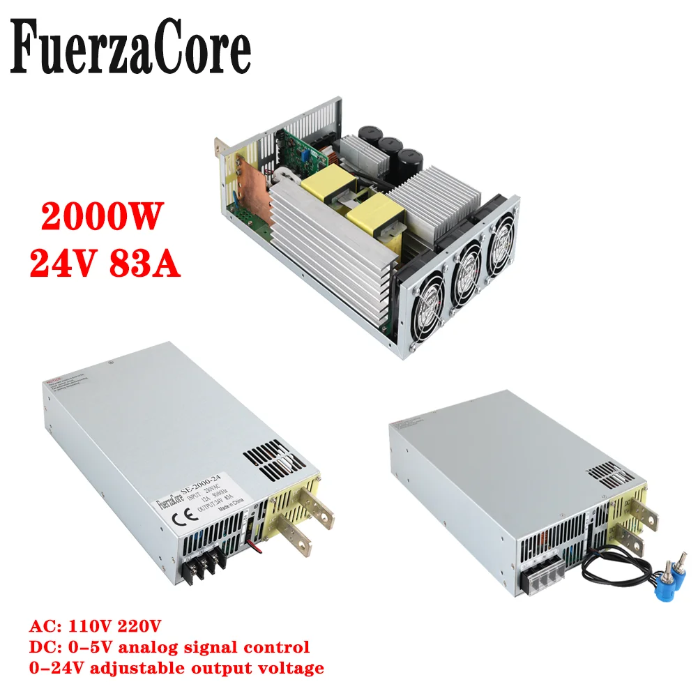 2000W 24V PLC Control PWM 0-5V Analog Signal Control 0-24V Adjustable 24VDC Transformer LED driver Industrial AutomationCCTV Use
2000W 24V PLC Control PWM 0-5V Analog Signal Control 0-24V Adjustable 24VDC Transformer LED driver Industrial AutomationCCTV Use
