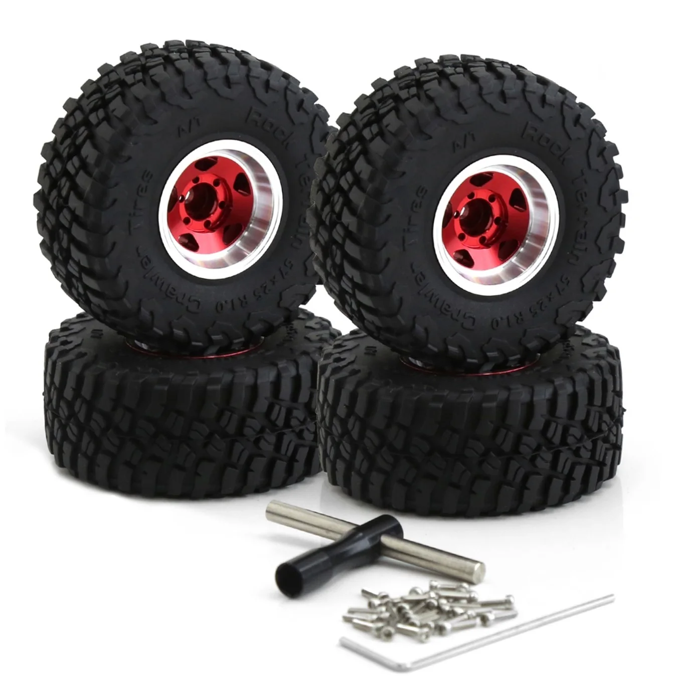 Набор резиновых шин для обода колеса 1,0 1/18 RC Crawler Axial SCX24 AX24 TRX4M FCX24, 4 шт., 57 мм, металл 1/24 дюйма
Набор резиновых шин для обода колеса 1,0 1/18 RC Crawler Axial SCX24 AX24 TRX4M FCX24, 4 шт., 57 мм, металл 1/24 дюйма