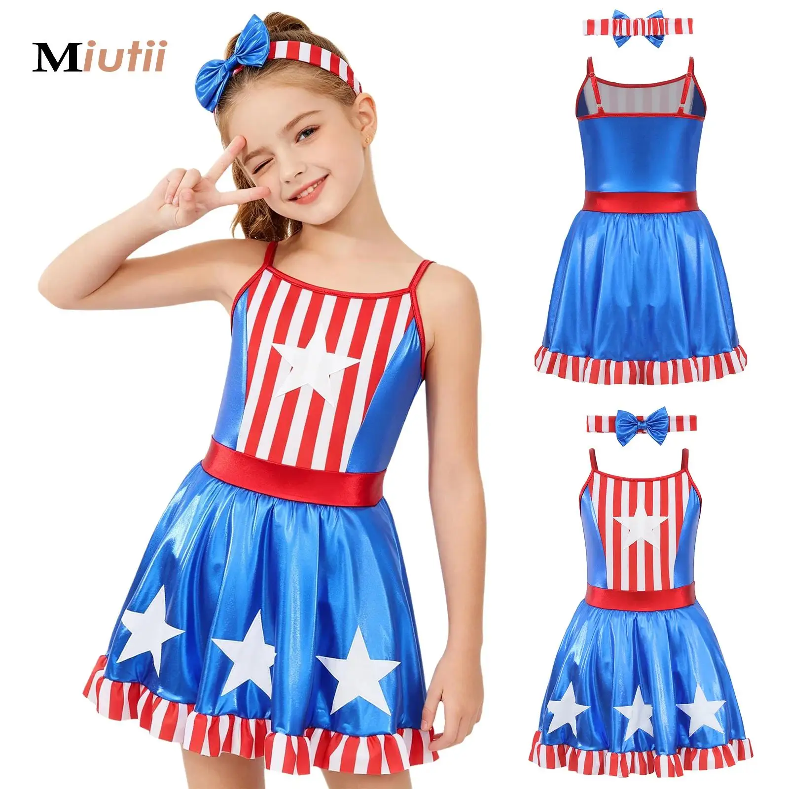 Kid Girls Ballet Leotard Tutu Dress Jersey Rhythmic Gymnastics Dance Sling Ballerina Dress Stars Striped Leotard Dress+Headband
Kid Girls Ballet Leotard Tutu Dress Jersey Rhythmic Gymnastics Dance Sling Ballerina Dress Stars Striped Leotard Dress+Headband