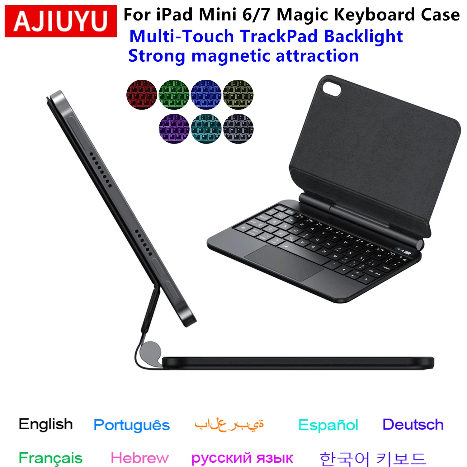Magic Keyboard For iPad Mini 7 A17 Pro Case for iPad Mini 6 6th/7th Gen 8.3 inch Magnetic Case Smart Multi-Touch Keyboard Cover
Magic Keyboard For iPad Mini 7 A17 Pro Case for iPad Mini 6 6th/7th Gen 8.3 inch Magnetic Case Smart Multi-Touch Keyboard Cover