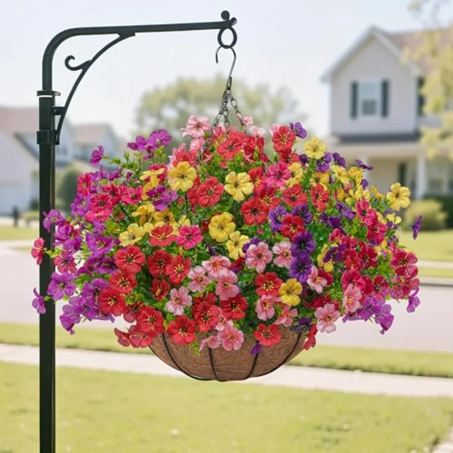 Artificial Faux Hanging Plants Flowers Basket for Outdoors Spring Summer Decoration, Hanging Planters with Fake Silk Flowers UV
Artificial Faux Hanging Plants Flowers Basket for Outdoors Spring Summer Decoration, Hanging Planters with Fake Silk Flowers UV