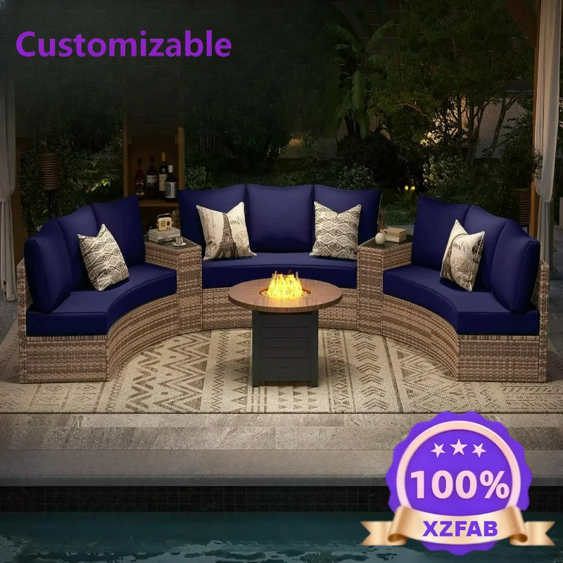 Factory Direct 2026 11-Piece Patio Furniture Set with Large Storage Wedge Table, Half-Moon Wicker Sectional Sofa with Cushions
Factory Direct 2026 11-Piece Patio Furniture Set with Large Storage Wedge Table, Half-Moon Wicker Sectional Sofa with Cushions