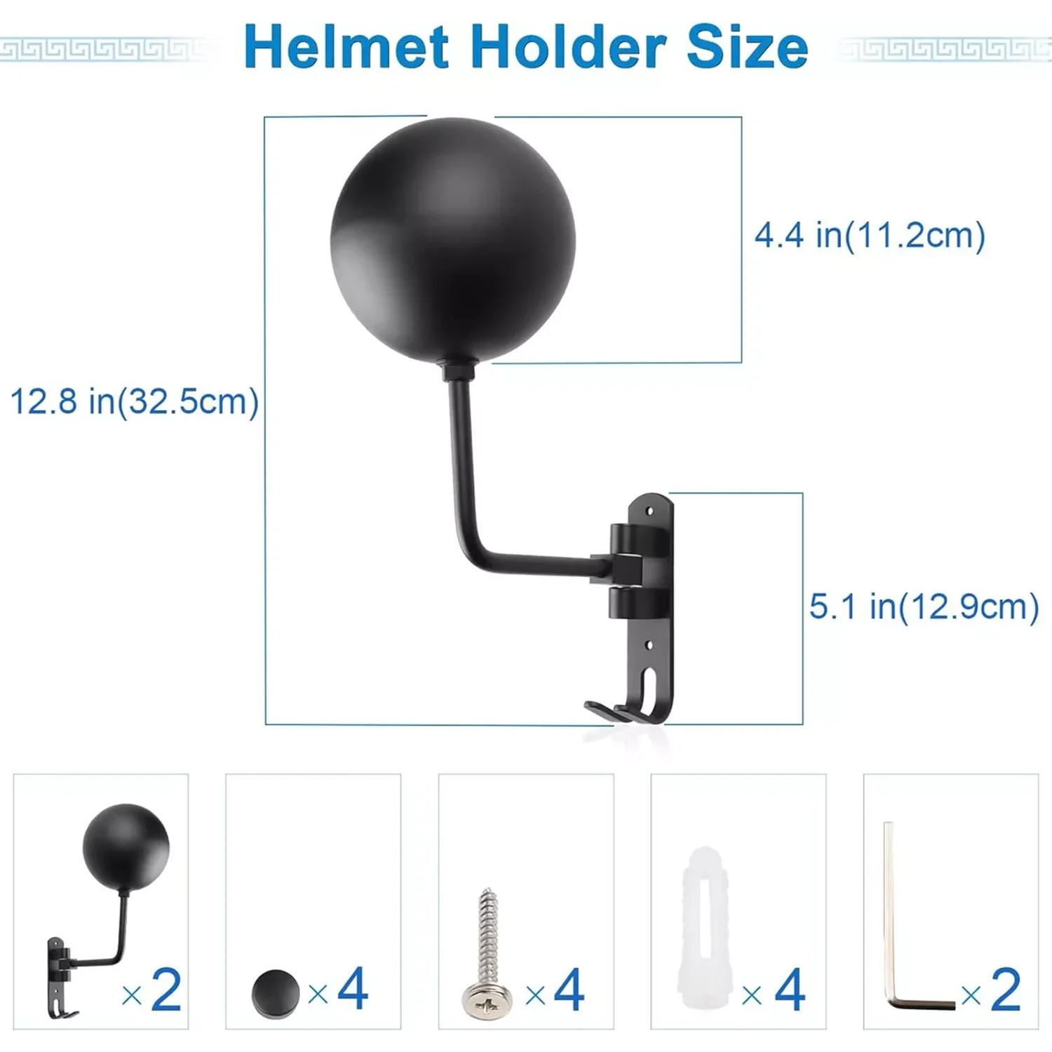 1pc Helmet Wall Mounted Motorcycle Helmet Holder Bracket Double hook ball & 180 ° Rotation Design
1pc Helmet Wall Mounted Motorcycle Helmet Holder Bracket Double hook ball & 180 ° Rotation Design