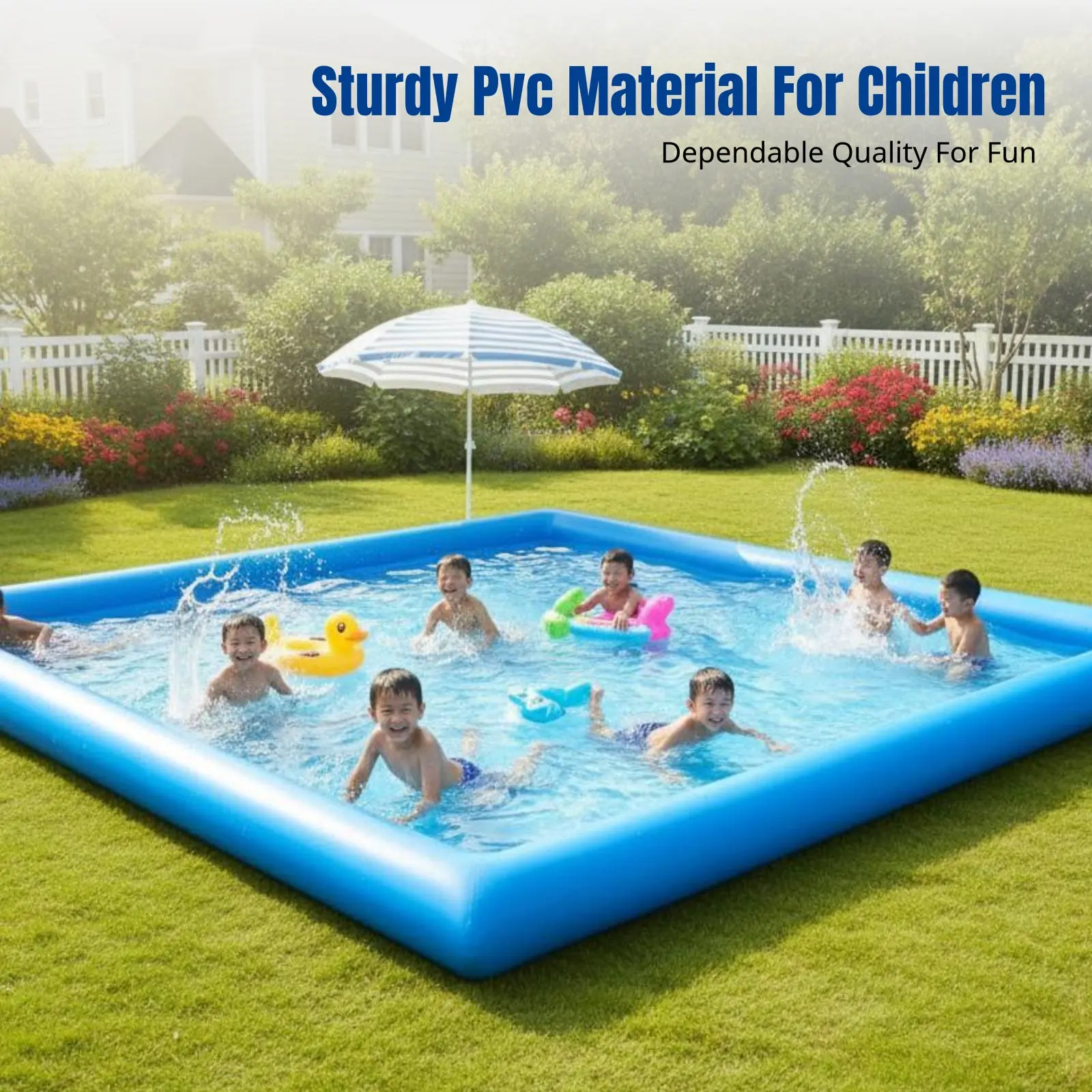 Heavy-Duty Inflatable Pool, Kids Water Play Center, Reinforced PVC, Outdoor Fun, Fishing, Water Play Area
Heavy-Duty Inflatable Pool, Kids Water Play Center, Reinforced PVC, Outdoor Fun, Fishing, Water Play Area