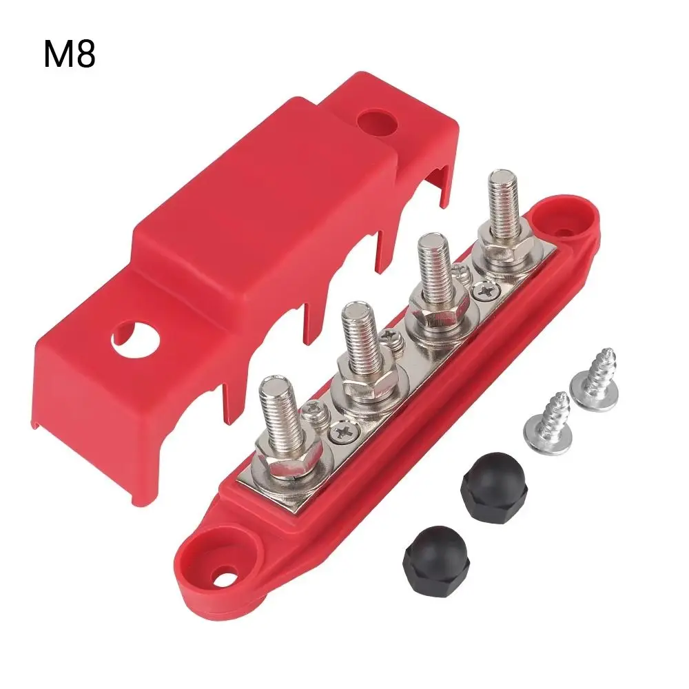 4 Studs Power Distribution Blocks High Current Wear-Resistant Terminal Screw Bus Bar Rust Resistant Protective Cover
4 Studs Power Distribution Blocks High Current Wear-Resistant Terminal Screw Bus Bar Rust Resistant Protective Cover