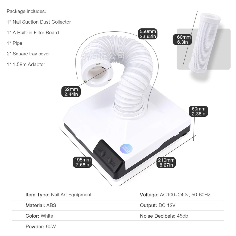 60W 2-IN-1 Dental Dust Collector Extractor Strong Power Dental Lab Vacuum Cleaner Tooth Polishing Dust Suction Machine Equipment
60W 2-IN-1 Dental Dust Collector Extractor Strong Power Dental Lab Vacuum Cleaner Tooth Polishing Dust Suction Machine Equipment