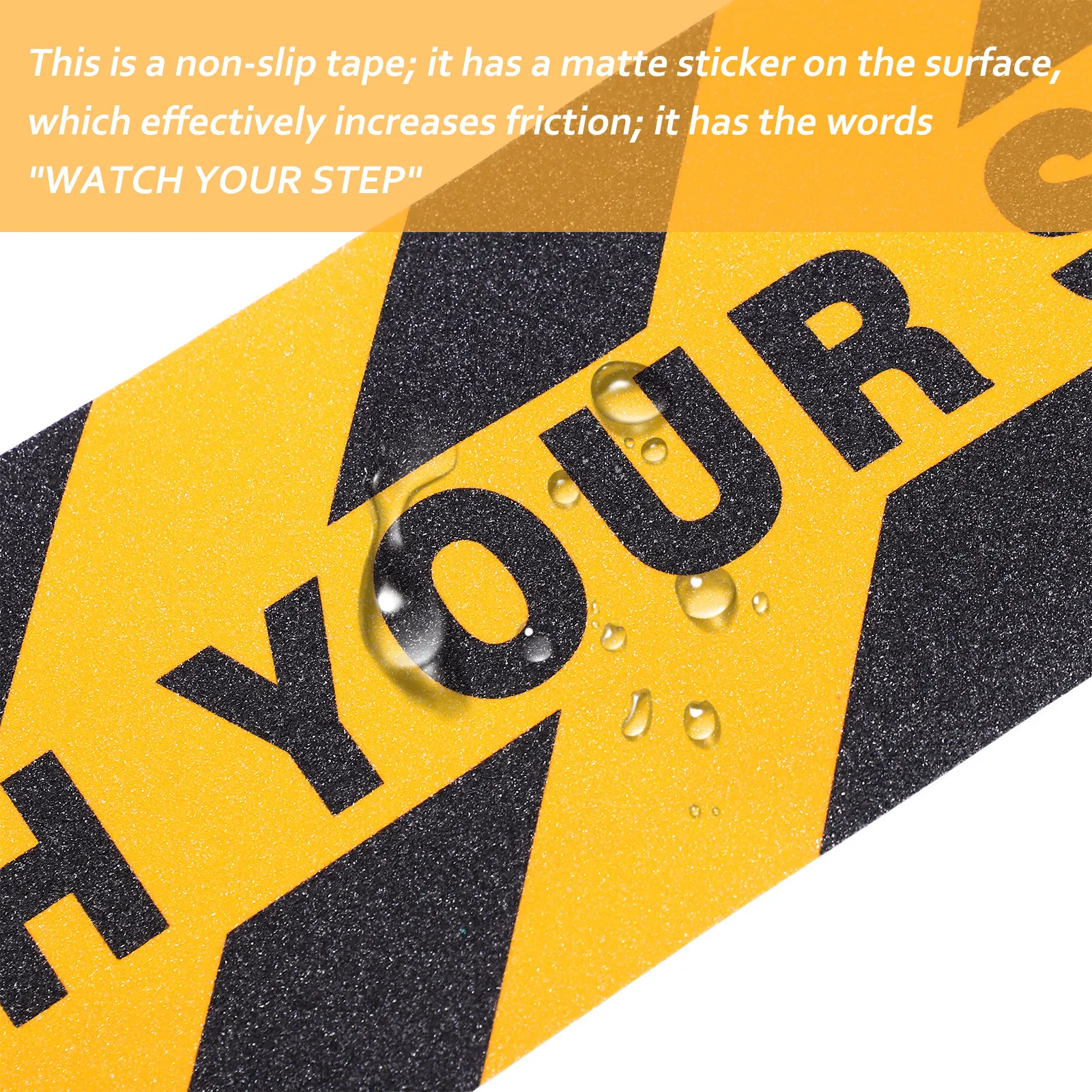 2Pcs Waterproof Anti-Slip Tape Yellow Black Pattern Watch Your Step Floor Stickers Safety Decals for Stairs Outdoor Steps Wet
2Pcs Waterproof Anti-Slip Tape Yellow Black Pattern Watch Your Step Floor Stickers Safety Decals for Stairs Outdoor Steps Wet