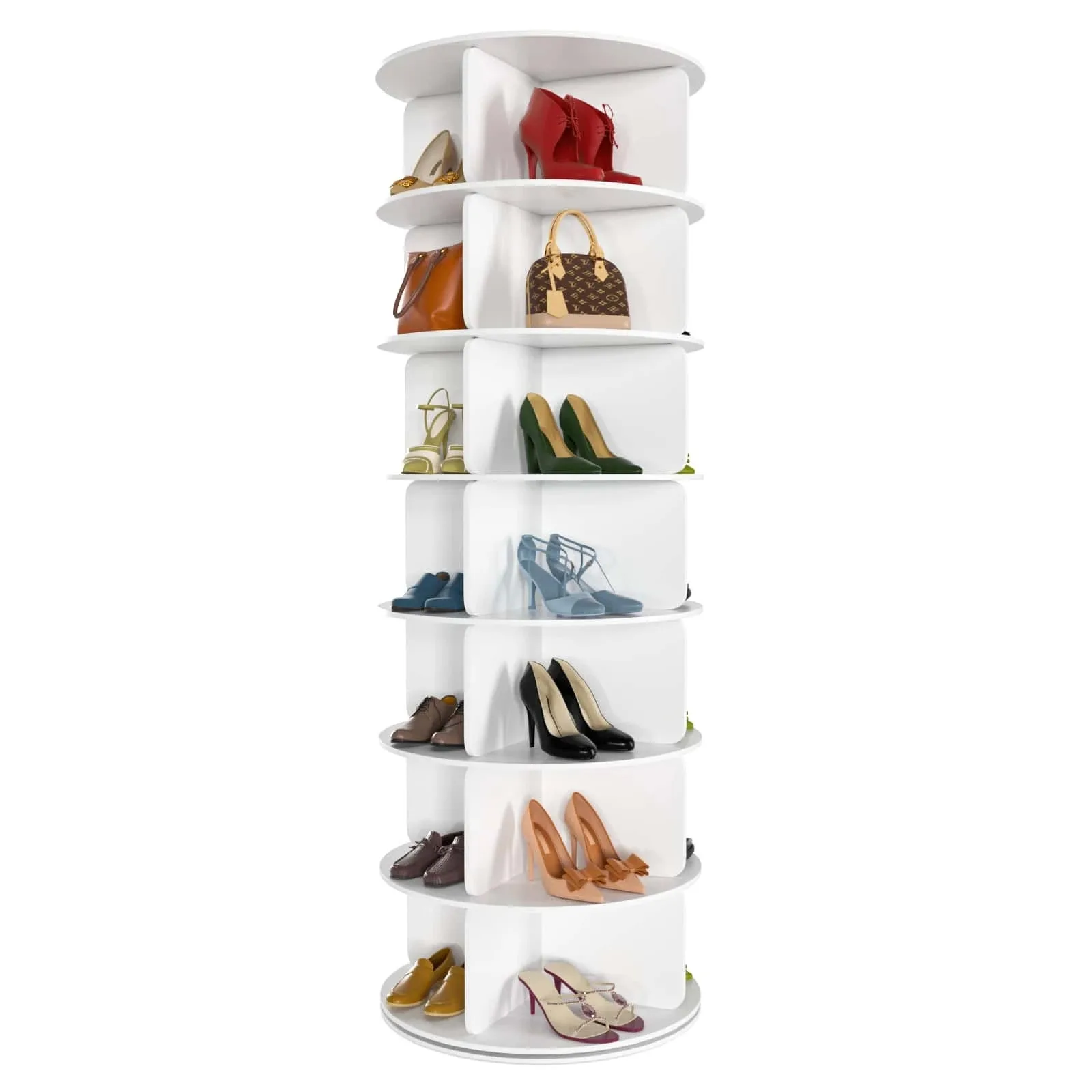 7 Tier Rotating Shoe Rack Tower, Free Standing 360° Shoe Organizer Lazy Susan, Bag Display Rack Storage Round Carousel,
7 Tier Rotating Shoe Rack Tower, Free Standing 360° Shoe Organizer Lazy Susan, Bag Display Rack Storage Round Carousel,