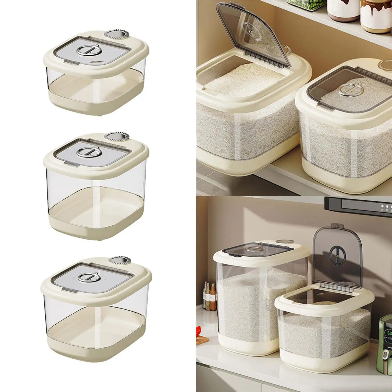 Grain Rice Storage Bin,Food Container,Large Container Box,Sealed Flour Cereal Holder,Dry Food Dispenser Bin,Kitchen
Grain Rice Storage Bin,Food Container,Large Container Box,Sealed Flour Cereal Holder,Dry Food Dispenser Bin,Kitchen