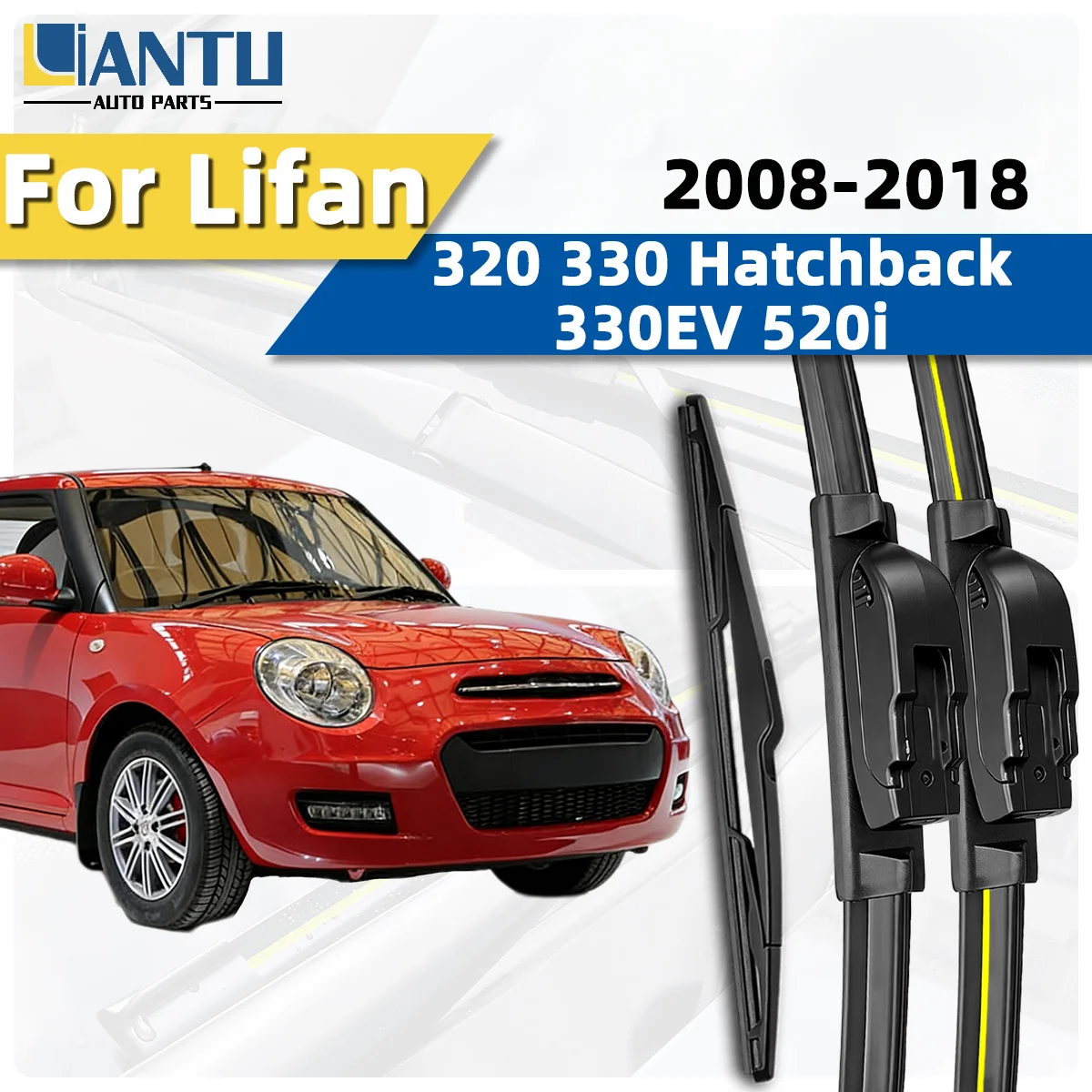 Комплект из 3-х передних и задних дворников для Lifan 320, 330 Hatchback, 330EV, 520i (2008-2018), бесшумные дворники для лобового стекла, автомобильные аксессуары
Комплект из 3-х передних и задних дворников для Lifan 320, 330 Hatchback, 330EV, 520i (2008-2018), бесшумные дворники для лобового стекла, автомобильные аксессуары