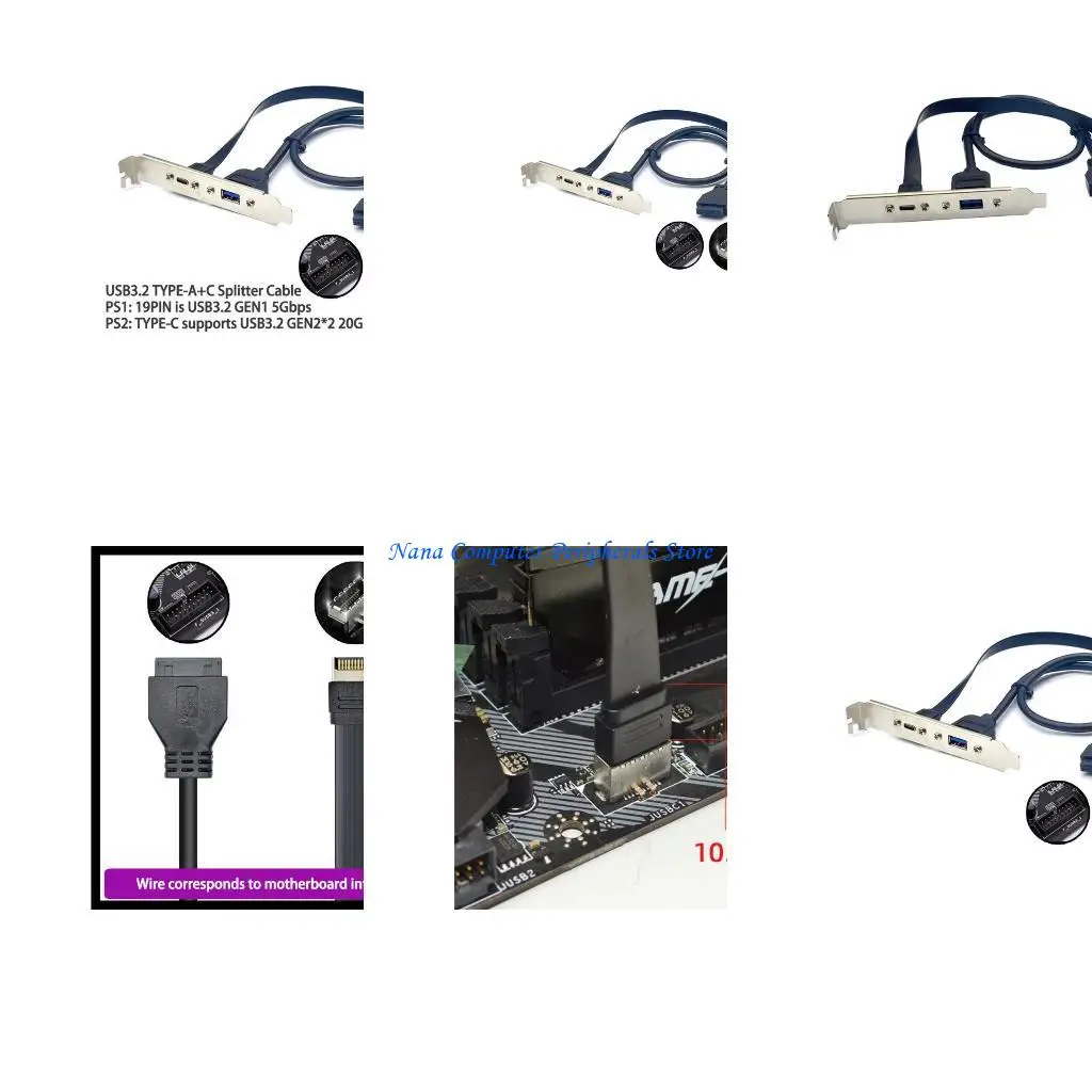 F68C USB3.2 Front Panel Header Type E to USB C Female Extension Cable High Speed Data Transmission and Power Supply 
F68C USB3.2 Front Panel Header Type E to USB C Female Extension Cable High Speed Data Transmission and Power Supply