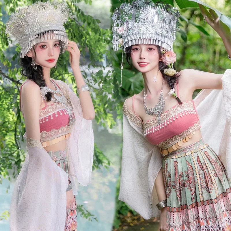 Одежда для фотосъемки Xishuangbanna Miao одежда в этническом стиле для девушек Miao Экзотический стиль юбка ханьфу комплект
Одежда для фотосъемки Xishuangbanna Miao одежда в этническом стиле для девушек Miao Экзотический стиль юбка ханьфу комплект
