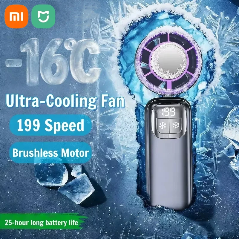 Xiaomi Handheld Fan Cooling Ice Cooler Rechargeable USB Brushless Motor 199 High Speed Turbo Jet Fan for Outdoor Travel Office
Xiaomi Handheld Fan Cooling Ice Cooler Rechargeable USB Brushless Motor 199 High Speed Turbo Jet Fan for Outdoor Travel Office
