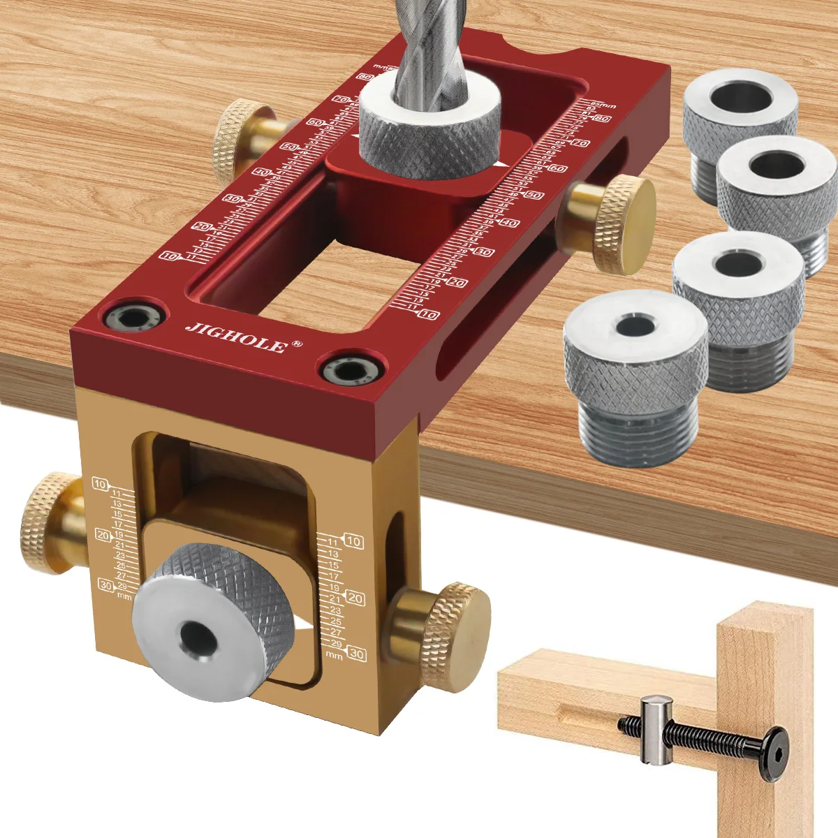 2-in-1 Adjustable Screw Jig Kit, 6/8/10/12/15mm Doweling & Countersink Drilling Guide, Woodworking Hole Locator Set with Bits
2-in-1 Adjustable Screw Jig Kit, 6/8/10/12/15mm Doweling & Countersink Drilling Guide, Woodworking Hole Locator Set with Bits