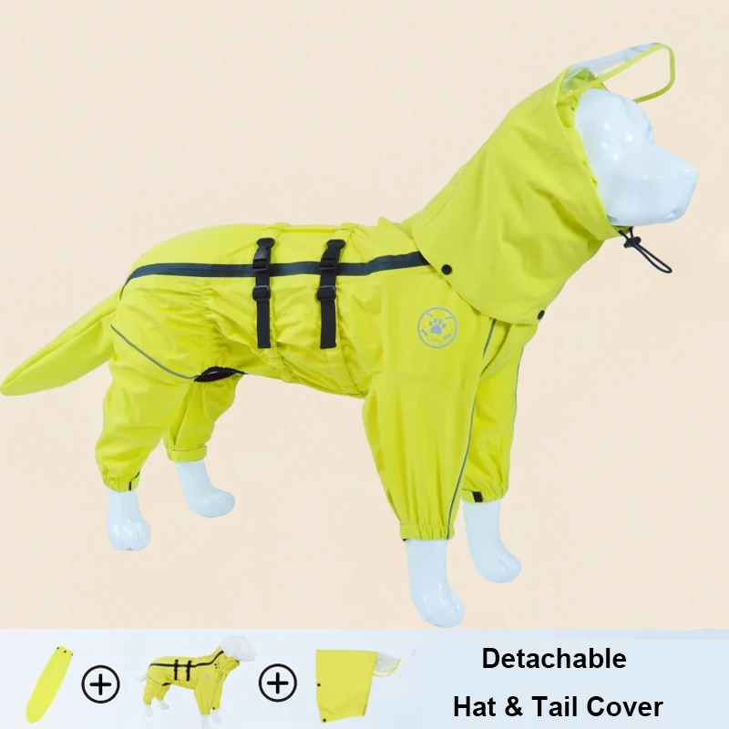 Pink Purple Dog Raincoat Waterproof Dog Jacket Pet Rain Coat Reflective Dog All-In-One Clothes With Detachable Hat Tail Cover
Pink Purple Dog Raincoat Waterproof Dog Jacket Pet Rain Coat Reflective Dog All-In-One Clothes With Detachable Hat Tail Cover