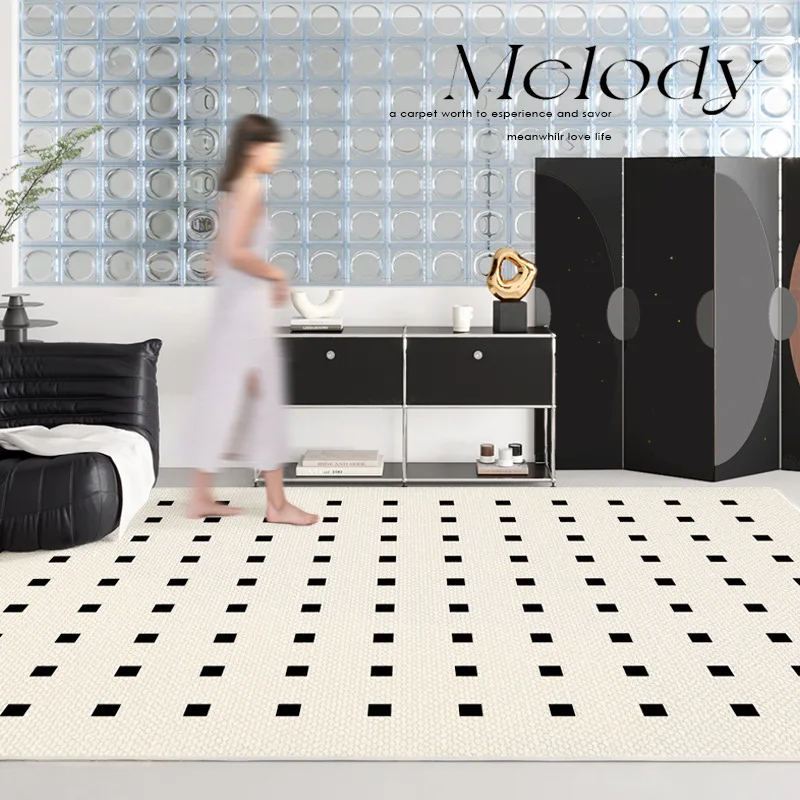 French Large Area Checkerboard Carpet Thickened Soft Non Slip Bedroom Carpets Light Luxury Cloakroom Rug Sofa Coffee Table Mat
French Large Area Checkerboard Carpet Thickened Soft Non Slip Bedroom Carpets Light Luxury Cloakroom Rug Sofa Coffee Table Mat