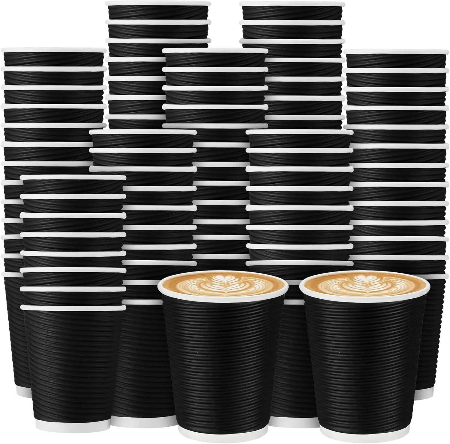200 Pack 8 oz Disposable Paper Coffee Cups Bulk, Insulated Ripple Wall Corrugated Drink Cups Tea Cocoa, No Lids, for Pic
200 Pack 8 oz Disposable Paper Coffee Cups Bulk, Insulated Ripple Wall Corrugated Drink Cups Tea Cocoa, No Lids, for Pic