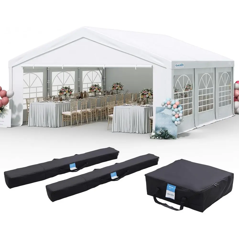 Premium 20x20 Party Tent Heavy Duty Outdoor Gazebo White Event Shelter Wedding Tent or Parties Carport BBQ with Removable Sidewa
Premium 20x20 Party Tent Heavy Duty Outdoor Gazebo White Event Shelter Wedding Tent or Parties Carport BBQ with Removable Sidewa