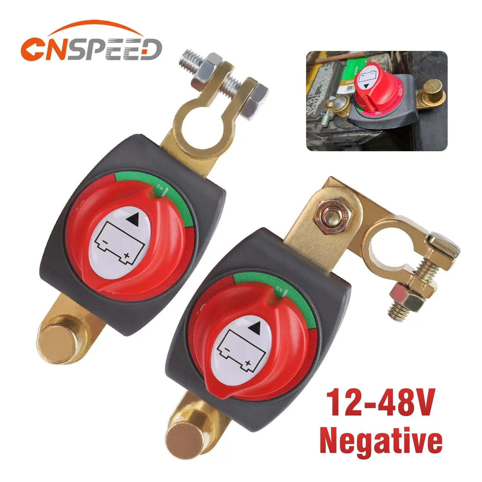 CNSPEED 12V-48V Top Post Battery Power Cut Master Rotary Switch Disconnect Isolator Negative On/Off For Car RV Truck Marine Boat
CNSPEED 12V-48V Top Post Battery Power Cut Master Rotary Switch Disconnect Isolator Negative On/Off For Car RV Truck Marine Boat