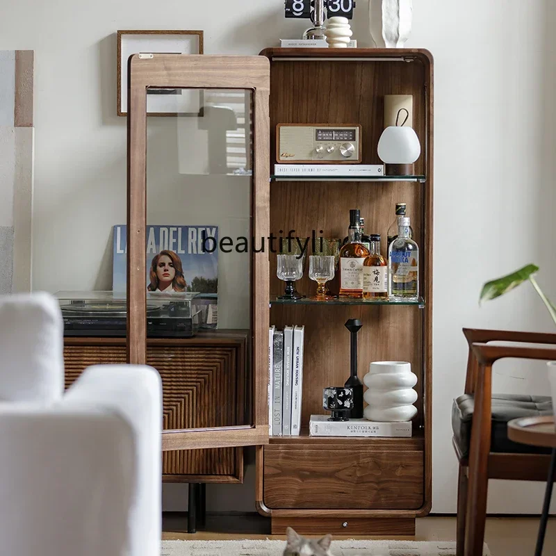 46Black walnut all solid wood TV side cabinet living room sofa low cabinet storage storage chest cabinet
46Black walnut all solid wood TV side cabinet living room sofa low cabinet storage storage chest cabinet