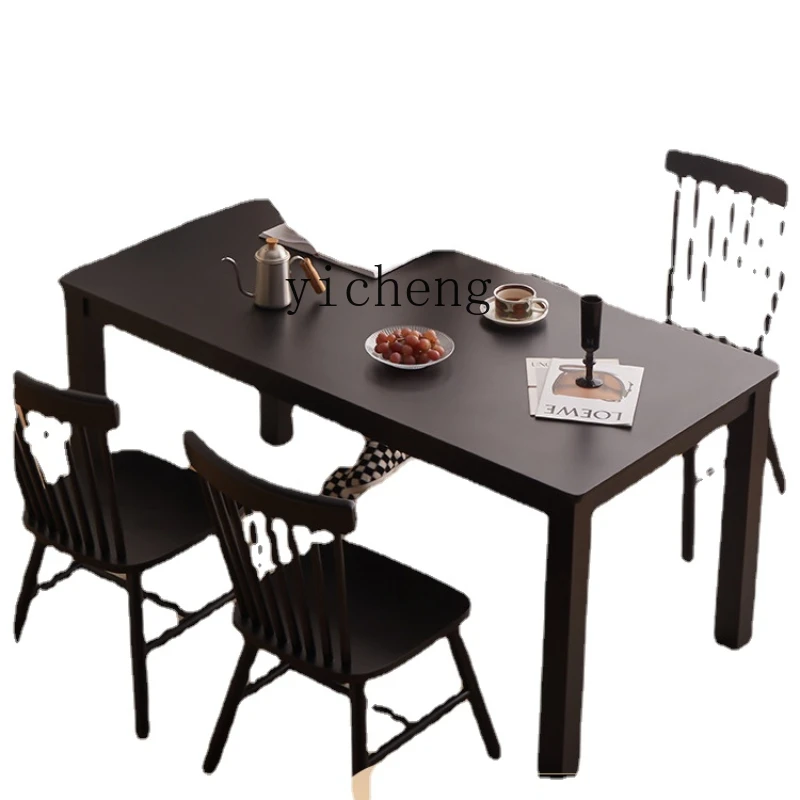 Xl Solid Wood Black Dining Table and Chair Household Large Board Table Small Apartment Living Room
Xl Solid Wood Black Dining Table and Chair Household Large Board Table Small Apartment Living Room