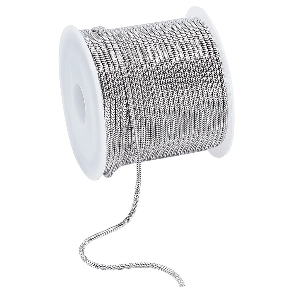 10M Stainless Steel Round Snake Chains with Spool Soldered Stainless Steel Color 1.5mm
10M Stainless Steel Round Snake Chains with Spool Soldered Stainless Steel Color 1.5mm
