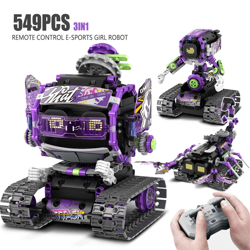 Technical Intelligent 3-in-1 Robot APP Remote Control Bricks Building Blocks Programming Toys For Kids Boys Gift Educational Set
Technical Intelligent 3-in-1 Robot APP Remote Control Bricks Building Blocks Programming Toys For Kids Boys Gift Educational Set