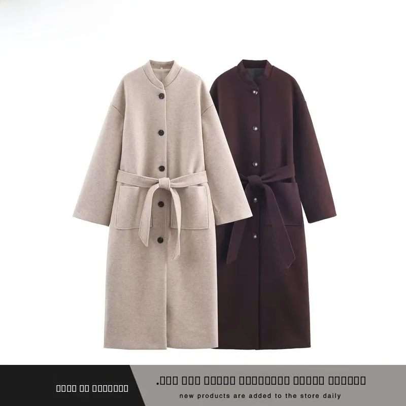 Faionable Long Coat with Belt ZR Sle Autumn Winter New Arrival Women's Clothing Street Sle Long Sve Polyester Fiber
Faionable Long Coat with Belt ZR Sle Autumn Winter New Arrival Women's Clothing Street Sle Long Sve Polyester Fiber